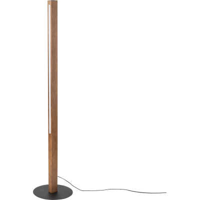 TK Teo LED golvlampa - valnötsfärgat trä och svart metall