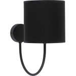 TK Torens vägglampa - svart tyg och svart metall