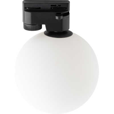 TK Tracer taklampa - vitt glas och svart metall