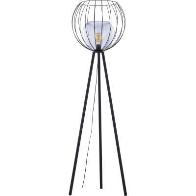 TK Universo golvlampa - grafitglas och svart metall