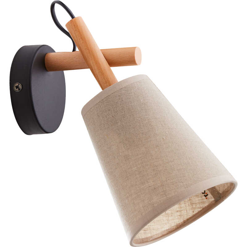 TK Vaio vägglampa - naturligt linnetyg och trä TK Vaio vägglampa - naturligt linnetyg och trä