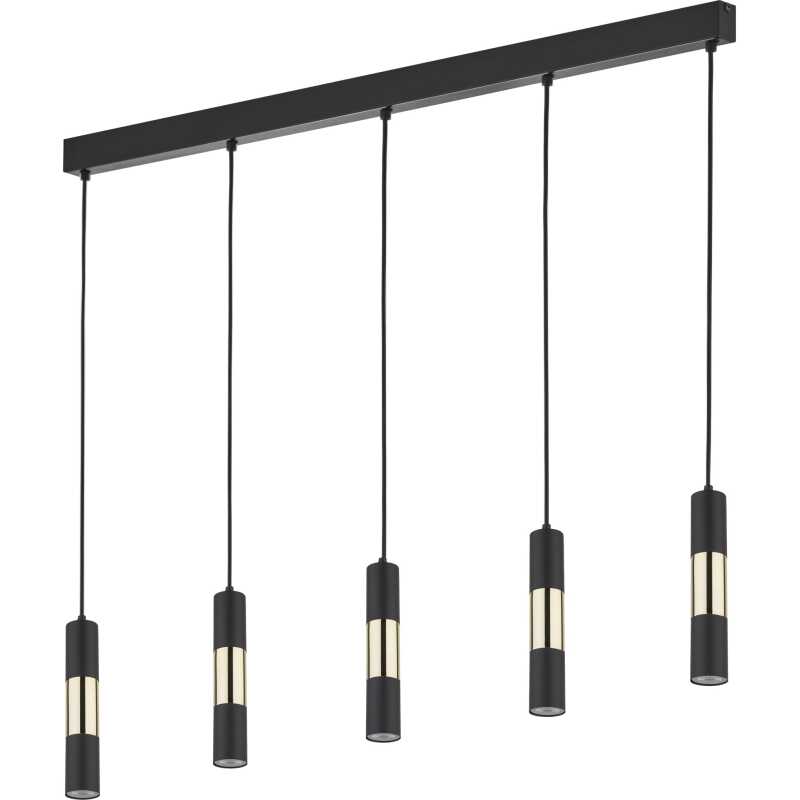TK Vivien taklampa, w. 5 skärmar - guld och svart metall TK Vivien taklampa, w. 5 skärmar - guld och svart metall