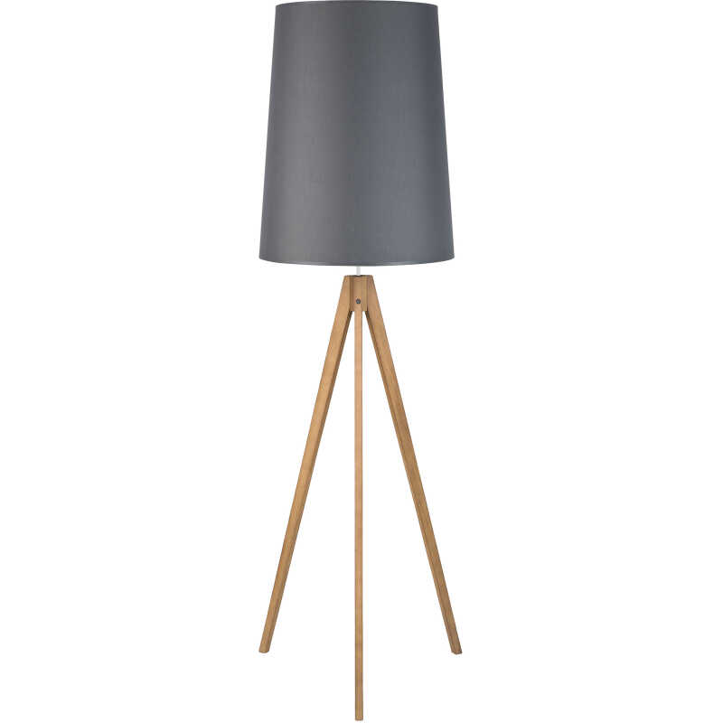 TK Walz golvlampa - grått tyg och naturligt trä TK Walz golvlampa - grått tyg och naturligt trä