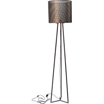 TRADEMARK LIVING rund golvlampa - strykjärn med klarlack