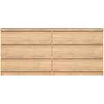 TVILUM Naia Dubbel byrå med 6 lådor - ParcelJackson Hickory
