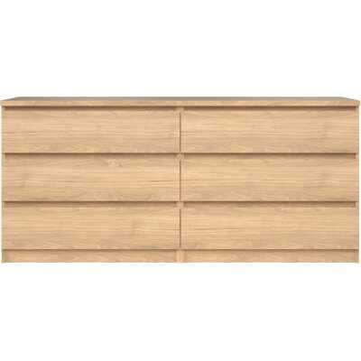TVILUM Naia Dubbel byrå med 6 lådor - ParcelJackson Hickory
