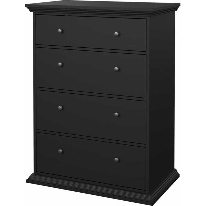 TVILUM North byrå med 4 lådor, mattsvart, 86,3 x 51,6 x 115,6 cm TVILUM North byrå med 4 lådor, mattsvart, 86,3 x 51,6 x 115,6 cm