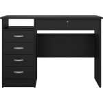 TWILUM Function Plus skrivbord, w. 1 fack och 5 lådor - svart ask MDF