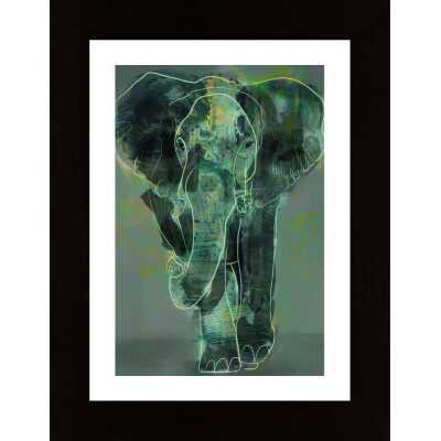 Teal Elephant Poster