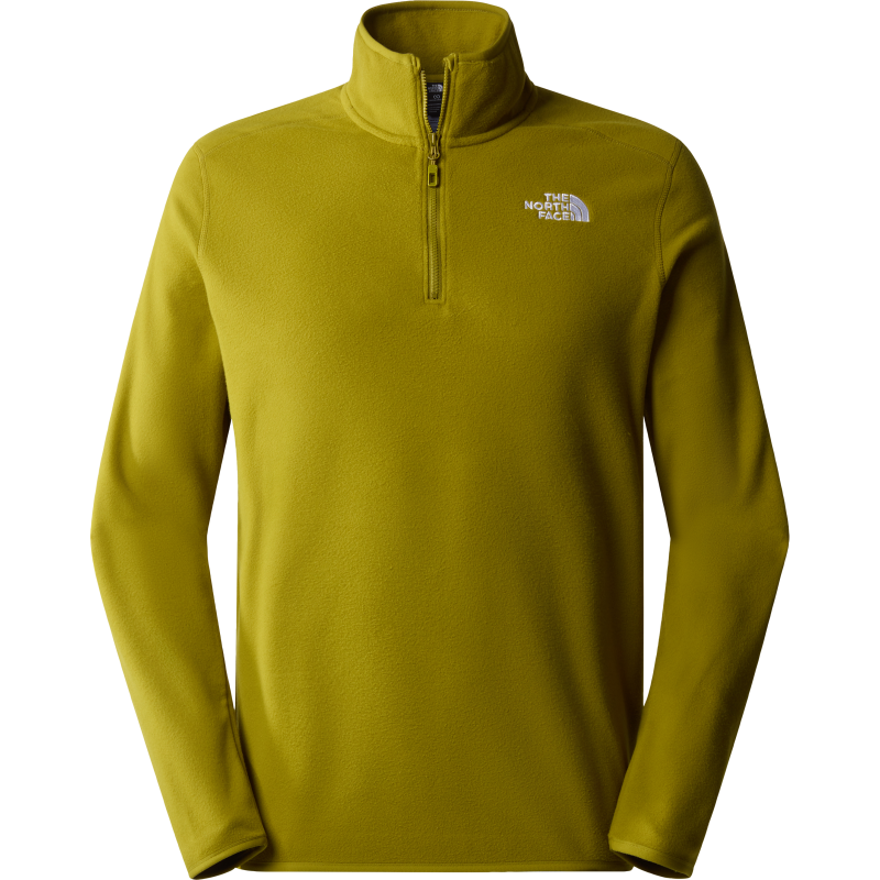 The North Face Men's 100 Glacier 1/4 Zip Fleece Sulphur Moss
