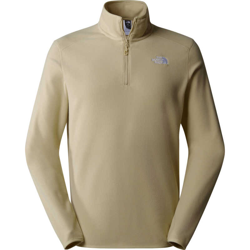The North Face Men's 100 Glacier 1/4 Zip Fleece Zion Orange/Concrete Grey
