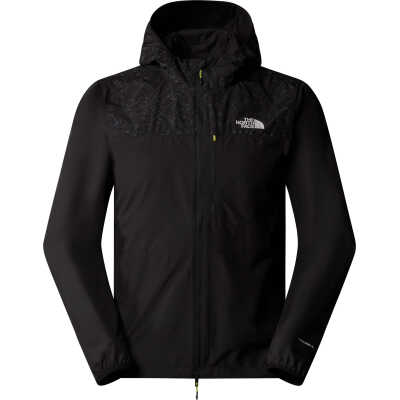 The North Face Men's Higher Run Wind Jacket TNF Black/TNF Black Trail Reflective Print
