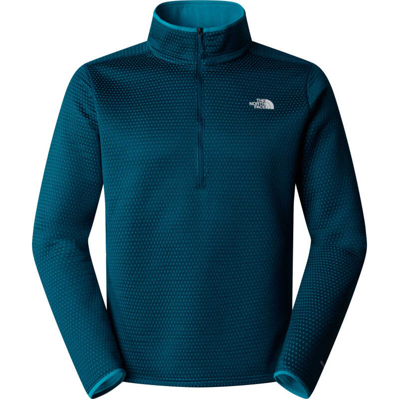 The North Face Men's Vertical Thermal 1/4 Zip Fleece Midnight Petrol The North Face Men's Vertical Thermal 1/4 Zip Fleece Midnight Petrol