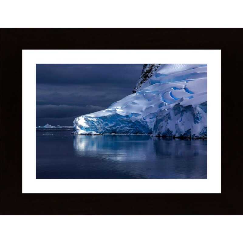 The Silent Blue Icebergs In Antarctica Poster