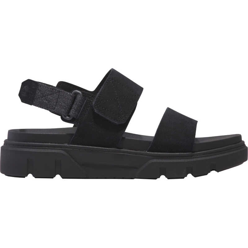 Timberland Women's Greyfield 2-Strap Sandal Black Suede