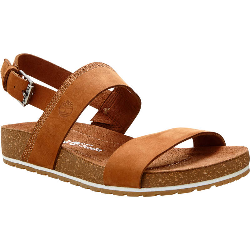Timberland Women's Malibu Waves Ankle Strap Sandal Rust Nubuck
