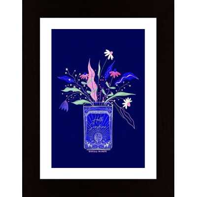 Tin Can Flower Illustration Poster