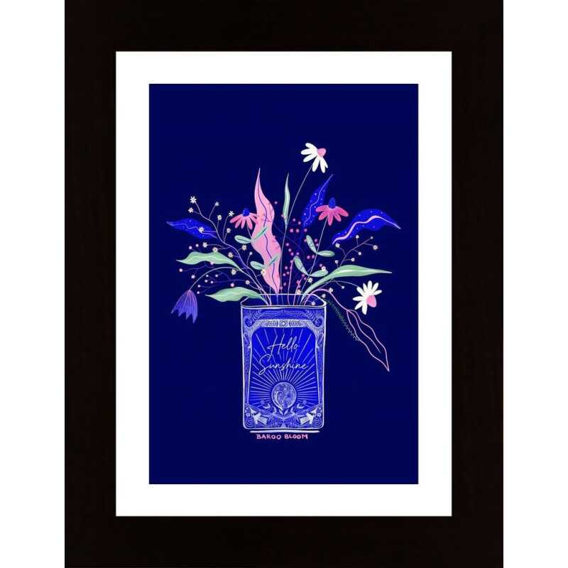 Tin Can Flower Illustration Poster