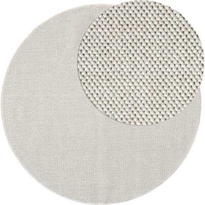 Tokyo Offwhite Rund 200 cm Ullmatta-look