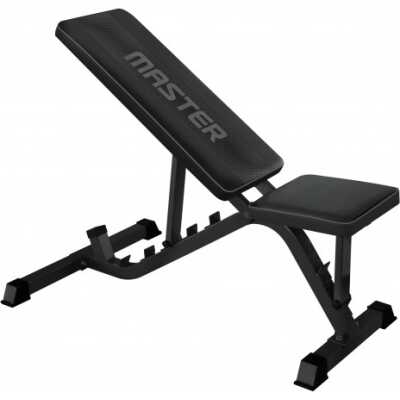 Träningsbänk justerbar Master Fitness Black