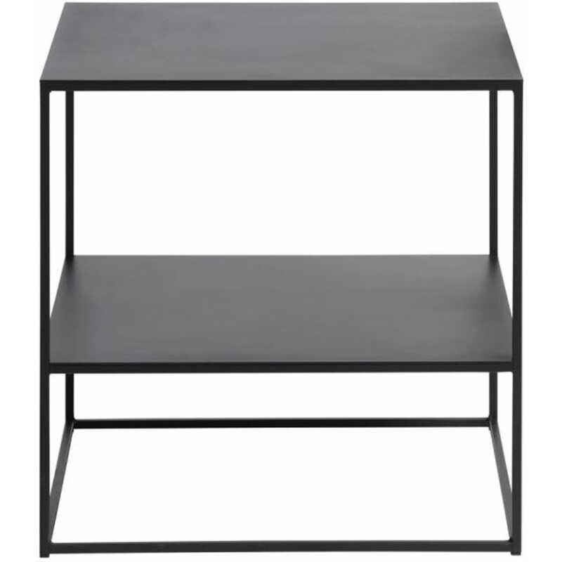 UNIKA MÖBLER Pebble soffbord, med hylla - svart metall