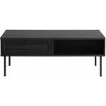 UNIKA MÖBLER Pensacola soffbord, m. 1 fack och 1 låda - svart polyrotting och melamin