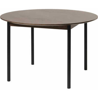 UNIQUE FURNITURE Latina Matbord, Runt - Espresso Ek och Svart Metall