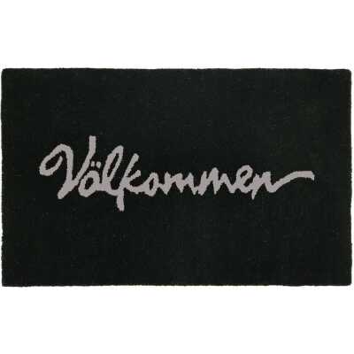 Ullmatta Välkommen Svart 50x80 cm