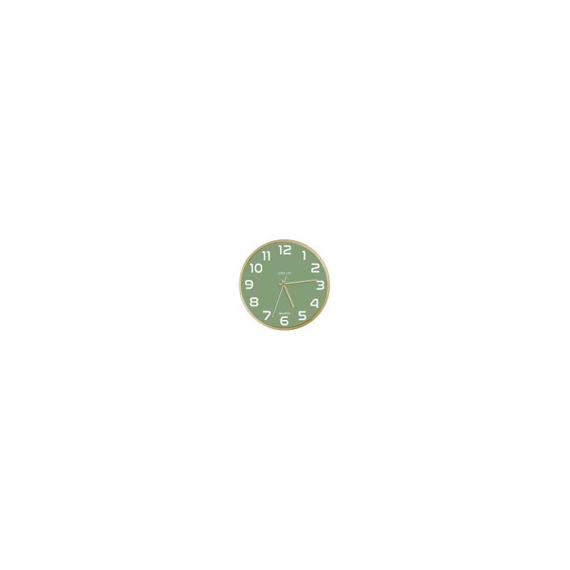 Unilux 400165098, Vägg, Quarts-klocka, Rund, Grön, Trä, Trä, Glas