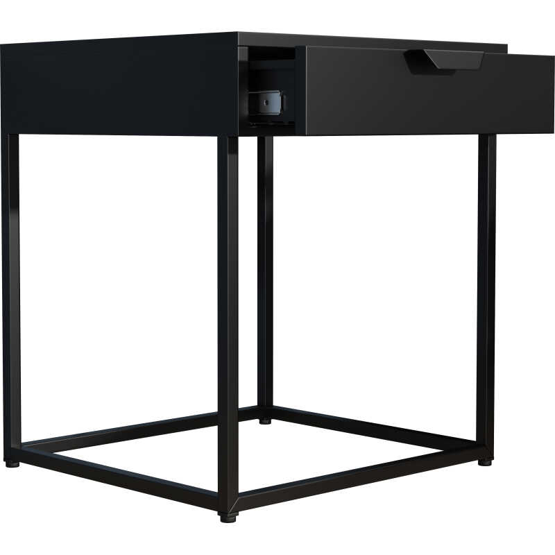 VCM NORDIC Flokas S sängbord, m. 1 låda - svart metall VCM NORDIC Flokas S sängbord, m. 1 låda - svart metall