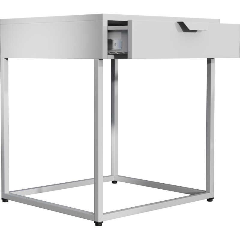 VCM NORDIC Flokas S sängbord, m. 1 låda - vit metall VCM NORDIC Flokas S sängbord, m. 1 låda - vit metall