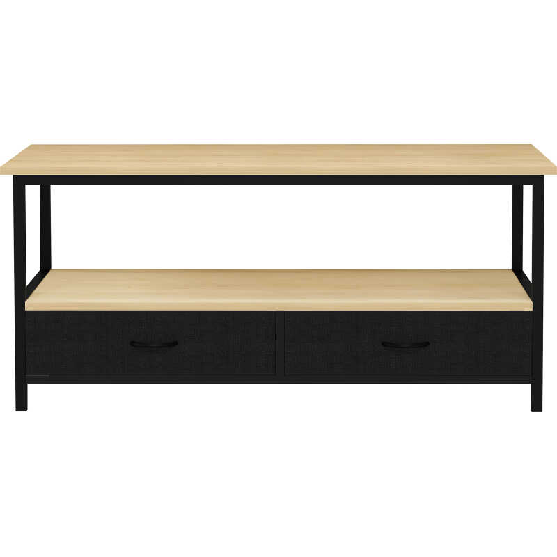 VCM NORDIC Flonila soffbord, w. 1 öppet fack och 2 tyglådor - naturligt trä och metall VCM NORDIC Flonila soffbord, w. 1 öppet fack och 2 tyglådor - naturligt trä och metall