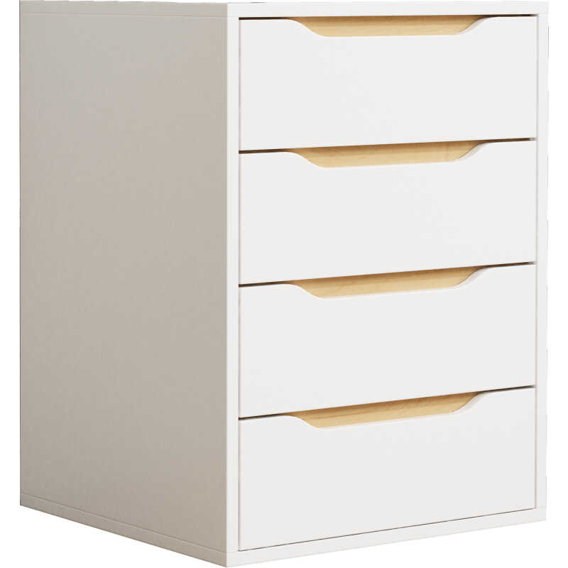 VCM NORDIC Malira M sängbord, m. 4 lådor - vitt/naturligt trä VCM NORDIC Malira M sängbord, m. 4 lådor - vitt/naturligt trä