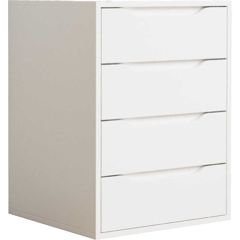 VCM NORDIC Malira M sängbord, med 4 lådor - vitt trä VCM NORDIC Malira M sängbord, med 4 lådor - vitt trä