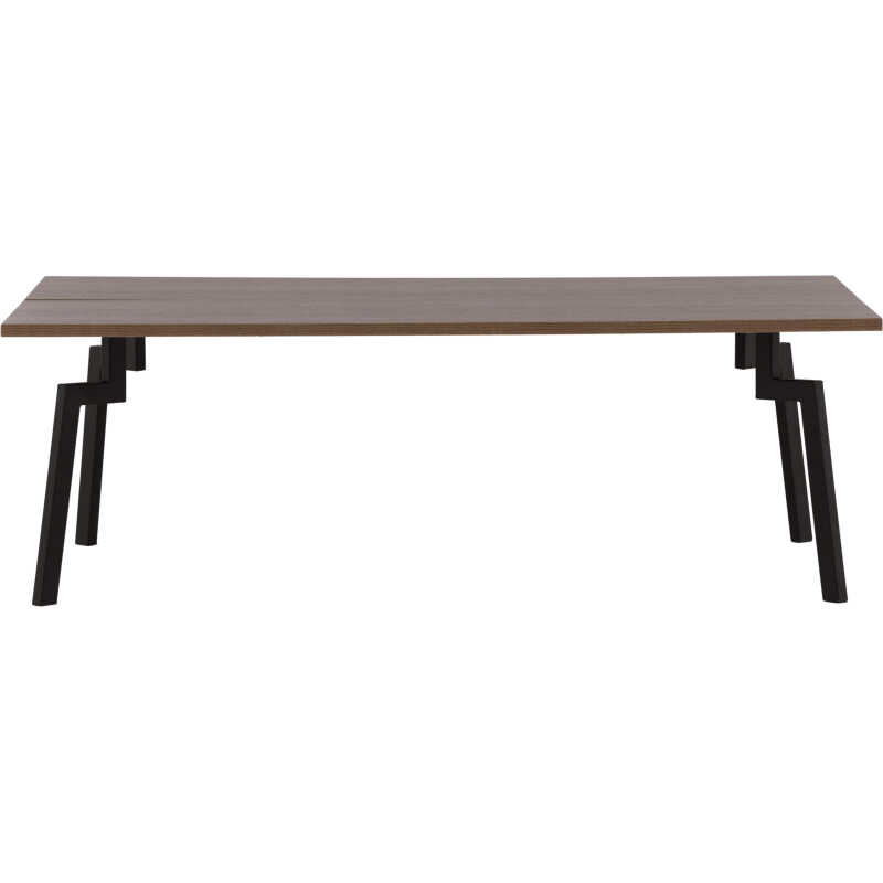 VENTURE DESIGN Bethan soffbord, rektangulärt - valnötsfärgad MDF och svart stål