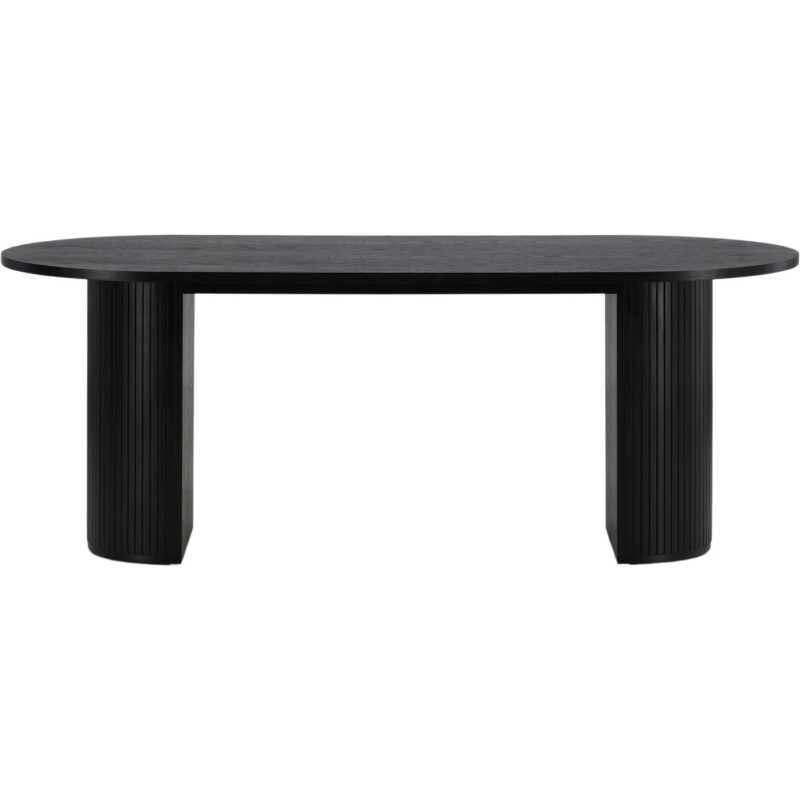 VENTURE DESIGN Bianca matbord, ovalt - svart faner VENTURE DESIGN Bianca matbord, ovalt - svart faner