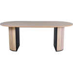 VENTURE DESIGN Bianca matbord, ovalt - vitkalkad faner