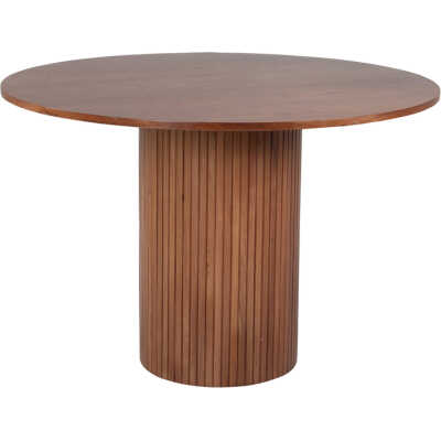 VENTURE DESIGN Bianca matbord, runt - valnötsfärgad faner