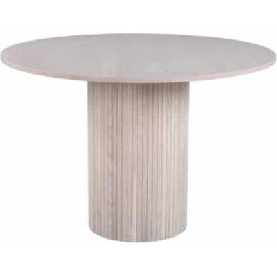 VENTURE DESIGN Bianca matbord, runt - vitkalkad faner
