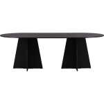 VENTURE DESIGN Bootcut matbord, ovalt - svart faner