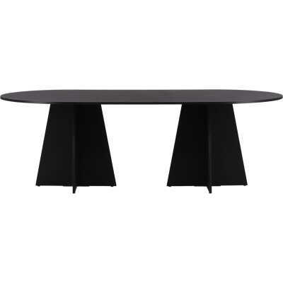 VENTURE DESIGN Bootcut matbord, ovalt - svart faner
