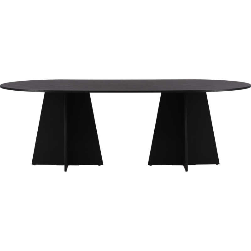 VENTURE DESIGN Bootcut matbord, ovalt - svart faner VENTURE DESIGN Bootcut matbord, ovalt - svart faner
