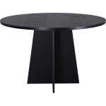 VENTURE DESIGN Bootcut matbord, runt - svart faner