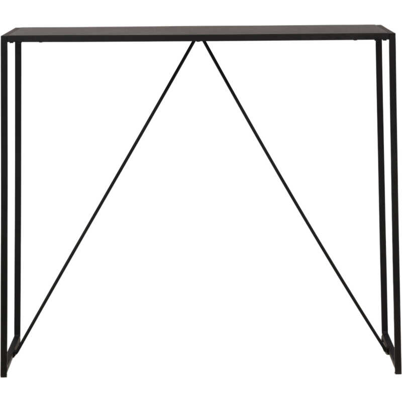 VENTURE DESIGN Brea bar bord, rektangulärt - svart MDF och svart stål