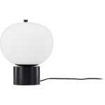VENTURE DESIGN Cholet bordslampa - vitt glas och svart järn