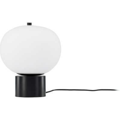 VENTURE DESIGN Cholet bordslampa - vitt glas och svart järn