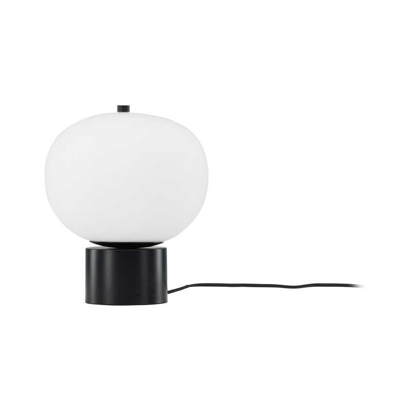 VENTURE DESIGN Cholet bordslampa - vitt glas och svart järn VENTURE DESIGN Cholet bordslampa - vitt glas och svart järn