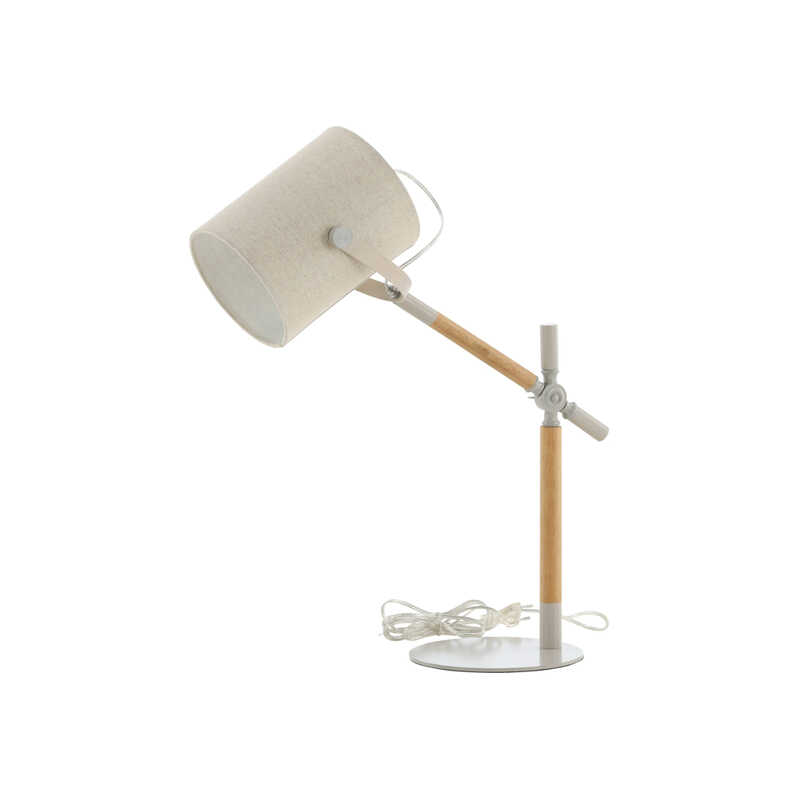 VENTURE DESIGN Dennis bordslampa - beige linne och beige/naturstål VENTURE DESIGN Dennis bordslampa - beige linne och beige/naturstål
