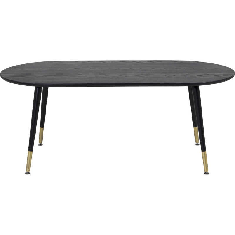 VENTURE DESIGN Dipp Soffbord, Oval - Svart MDF och Metall VENTURE DESIGN Dipp Soffbord, Oval - Svart MDF och Metall