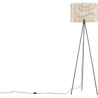 VENTURE DESIGN Fence golvlampa - naturrotting och svart stål